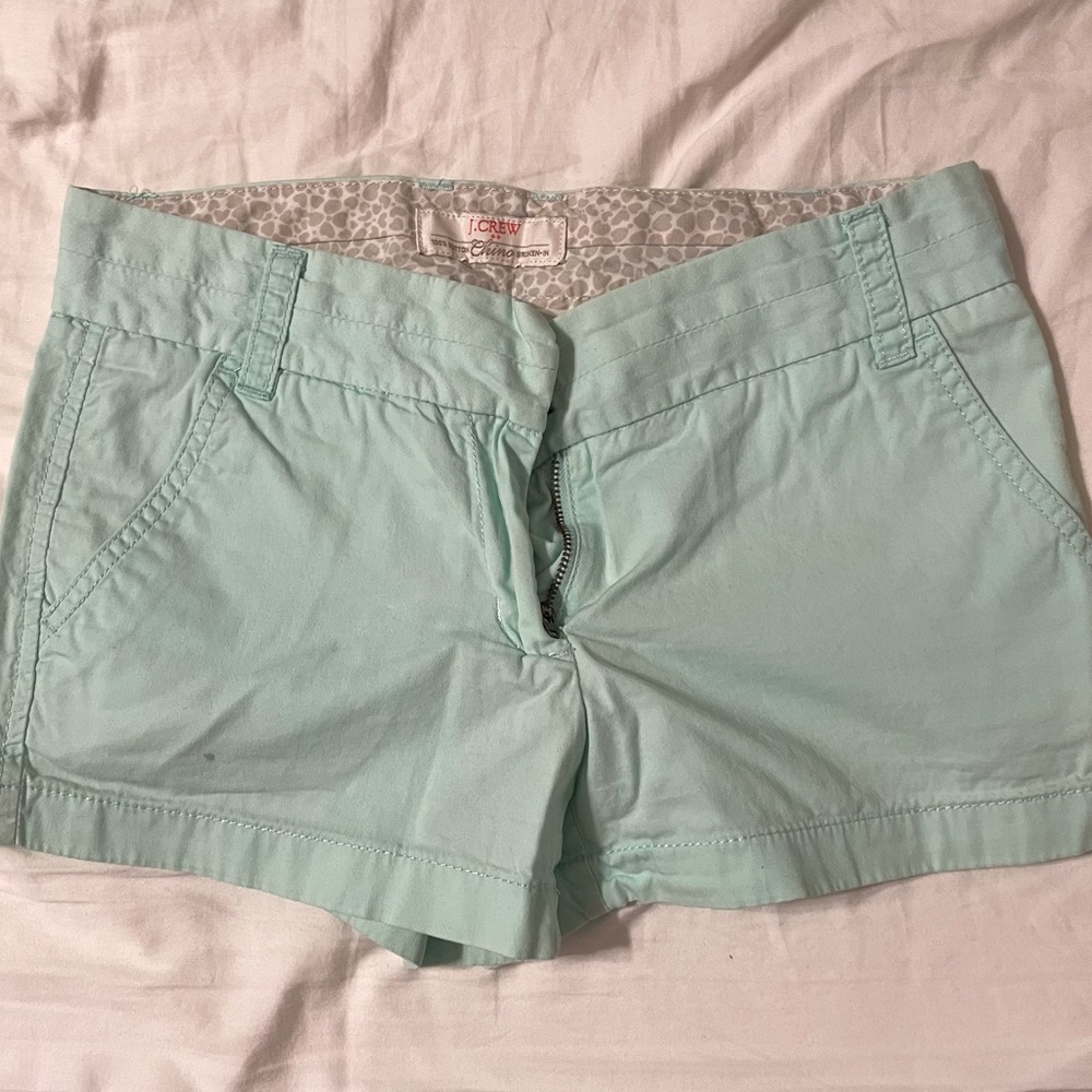 J crew linen chino shorts 100% cotton jcrew mint